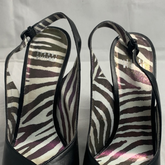 Stuart Weitzman 11 Prose Black Nappa slingback NWD - Picture 6 of 8